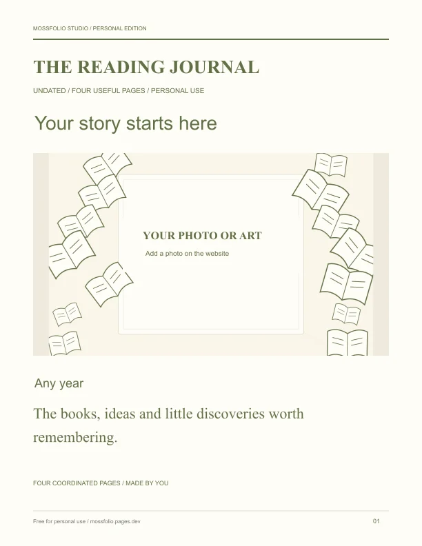 First page of Dystopian Fiction Reading Notebook; four-page free printable PDF