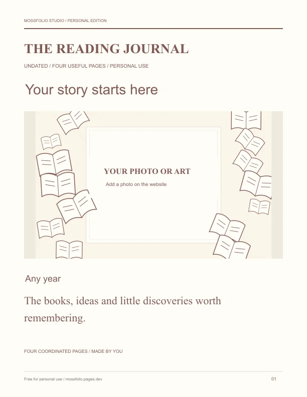 First page of Humor Reading Notebook; four-page free printable PDF