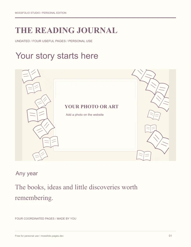First page of Magical Realism Reading Notebook; four-page free printable PDF