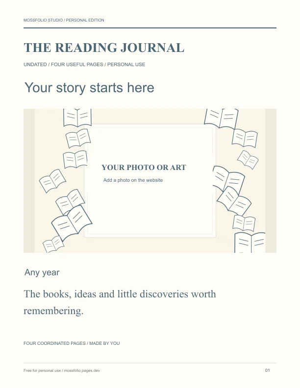 First page of Travel Writing Reading Notebook; four-page free printable PDF